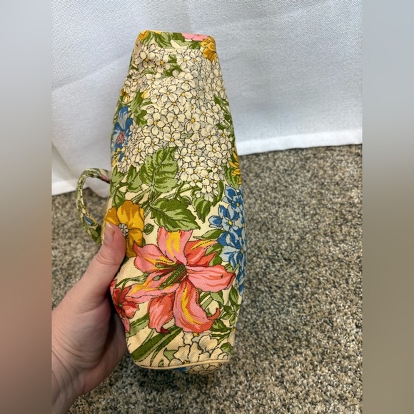 Vintage 70’s Floral Tote / Cosmetic Bag With Zipper Closure GVC Cottagecore Boho - Picture 3 of 8